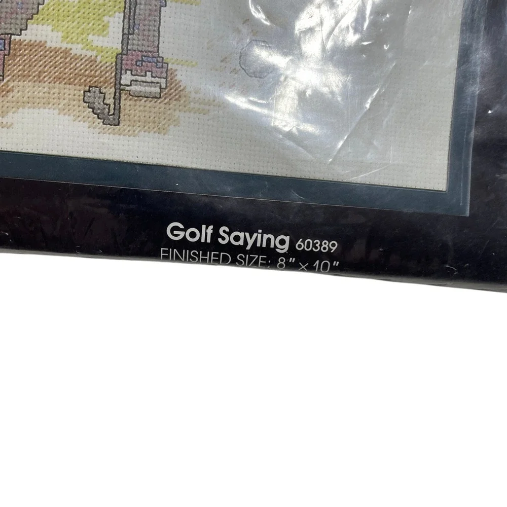 Golden Bee Counted Cross Stitch Model 60389 Golf's My Game 8 x 10